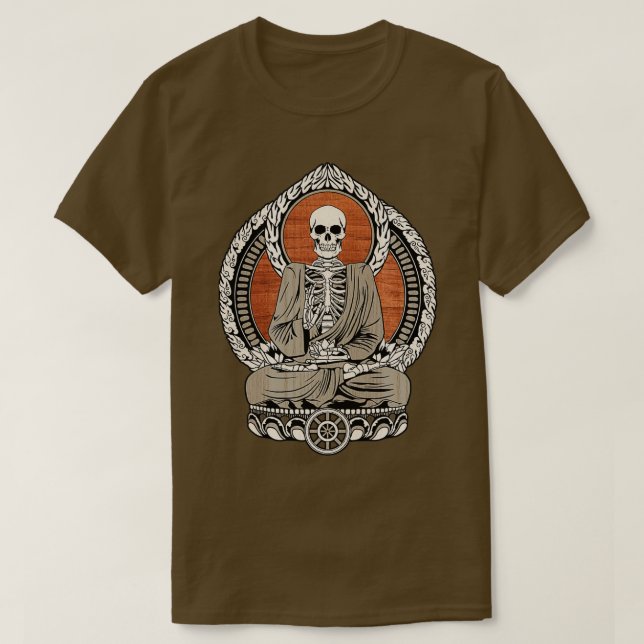 Camiseta Skeleton Buddha (Frente do Design)