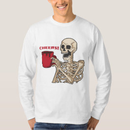 Camiseta Skeleton Cheers for Halloween