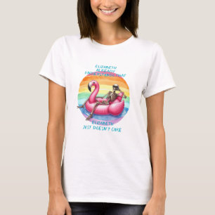 Camiseta Skeleton Chilling On Flamingo