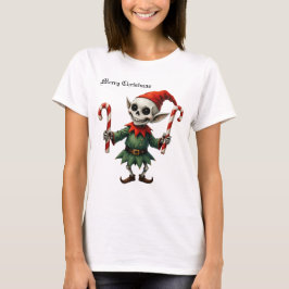 Camiseta Skeleton Christmas Elf – Creepy Cute Dark Holiday