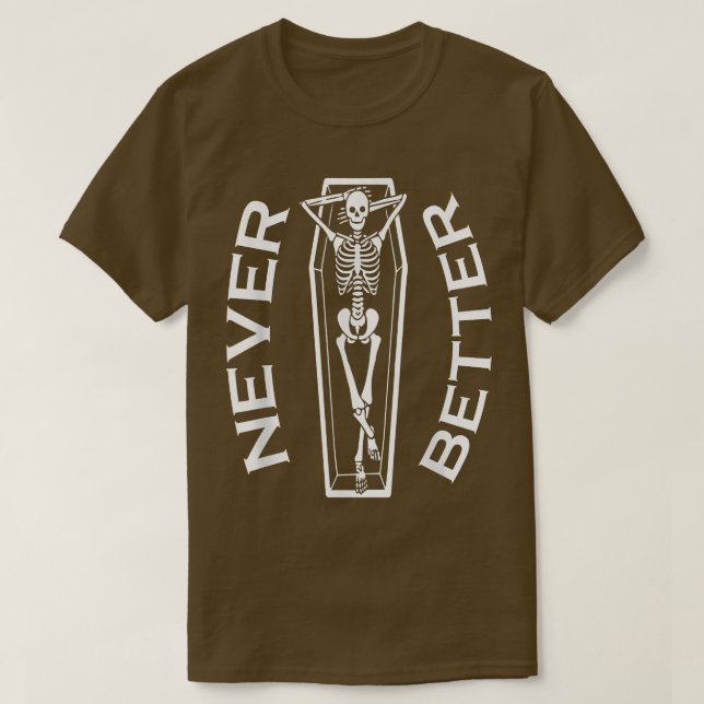 Camiseta Skeleton Coffin Festa de Halloween Spook (Frente do Design)