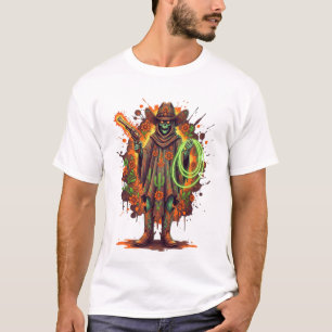 Camiseta Skeleton Cowboy Western Halloween