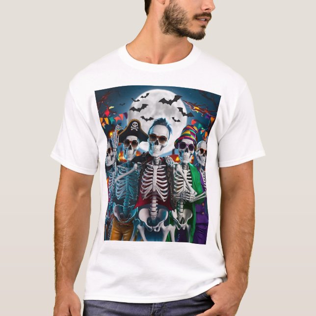 Camiseta Skeleton Dance Off Halloween T-Shirt (Frente)
