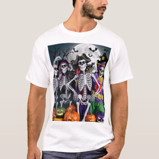 Camiseta Skeleton Dance Off Halloween T-Shirt
