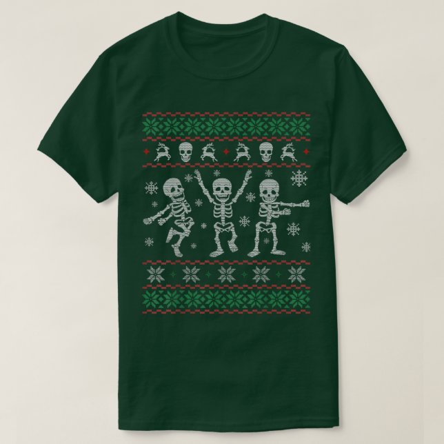 Camiseta Skeleton Dancing s For Women Men  (Frente do Design)