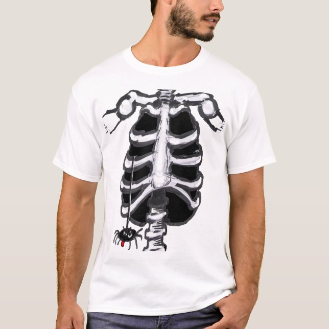Camiseta Skeleton de Cartoon Halloween (Frente)