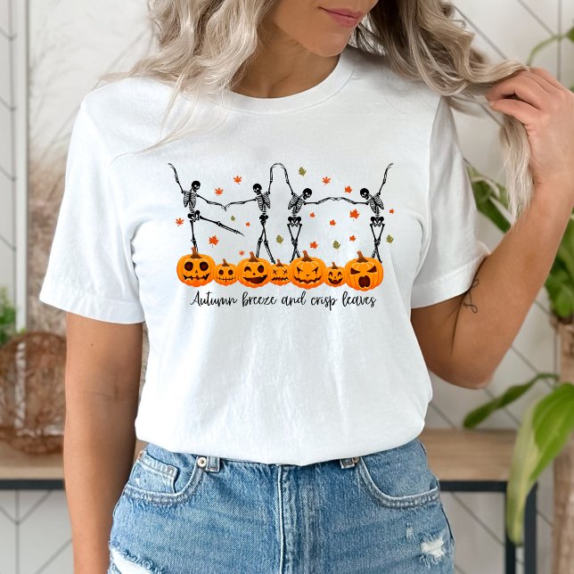 Camiseta Skeleton de dança de outono (Criador carregado)