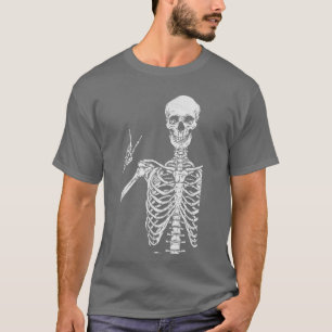 Camiseta Skeleton Design Halloween Costume Design de Tee Le