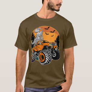 Camiseta Skeleton Dinosaur Monster Truck Halloween K