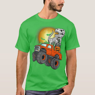Camiseta Skeleton Dinosaur Monster Truck Toddler Boys Hallo
