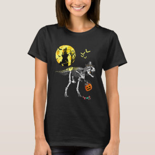 Camiseta Skeleton Dinosaur Rex Pirate Halloween Costume Bo