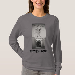 Camiseta Skeleton do Halloween Café Break Mulheres T-Shirt