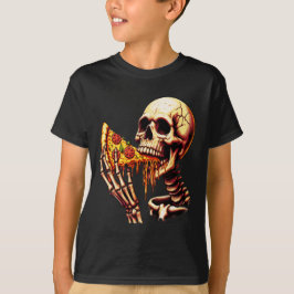 Camiseta Skeleton Eating Pizza