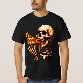 Camiseta Skeleton Eating Pizza 
