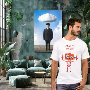 Camiseta Skeleton Engraçado   Não posso. Tenho o Gym.   Mal