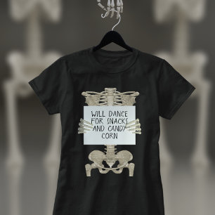 Camiseta Skeleton engraçado Slogan Halloween T-Shirt