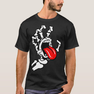 Camiseta Skeleton Fale Com O Meu Gráfico Divertido Da Língu