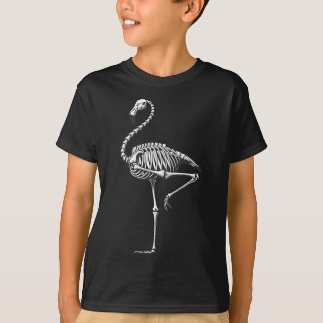 Camiseta Skeleton Flamingo Halloween (Frente)