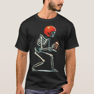 Camiseta Skeleton Football Halloween Figurume Men Meninos