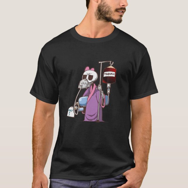 Camiseta Skeleton Funny Skeleton Money Café (Frente)