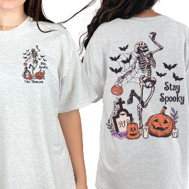 Camiseta Skeleton Halloween Fica Legal Personalizado