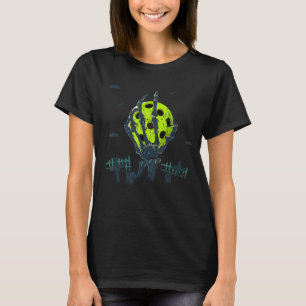 Camiseta Skeleton Halloween Pickleball Orange