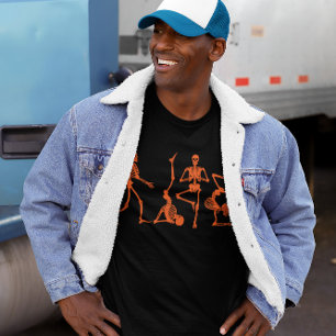 Camiseta Skeleton Halloween Tshirt Dancing Skeleton