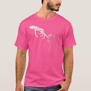 Camiseta Skeleton Hand Boop em uma guisada de Dia das Bruxa