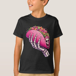 Camiseta Skeleton Hand Holding Taco Para Cinco De Mayo &