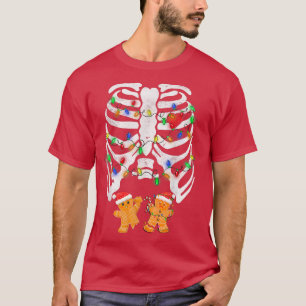 Camiseta Skeleton Heart Rib Cage XRay Gingerpão Natal