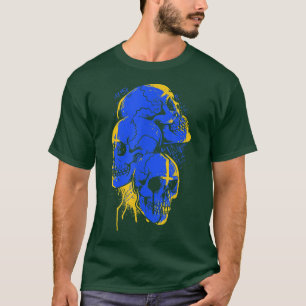 Camiseta Skeleton Heavy Metal Biker Punker Rock Music
