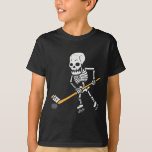 Camiseta Skeleton Ice Hockey Halloween Costume Spor Men Boy
