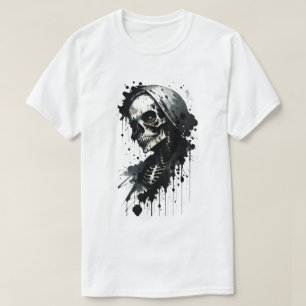 Camiseta Skeleton Ink Splatter Halloween