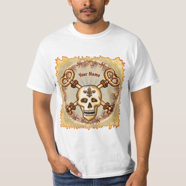 Camiseta Skeleton Keys skull  (Frente)