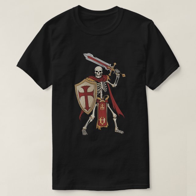 Camiseta Skeleton Knight (Frente do Design)