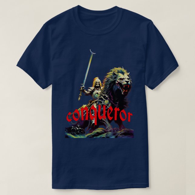 Camiseta Skeleton Knight Conqueror (Frente do Design)