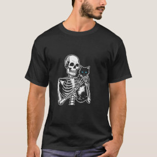 Camiseta Skeleton Mão Fazendo Dia de as Bruxas engraçado De