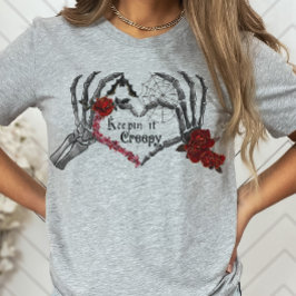 Camiseta Skeleton Mãos Namorados Gótico, Mantendo-o assusta