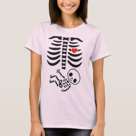 Camiseta Skeleton Maternity Halloween TShirt Engraçada