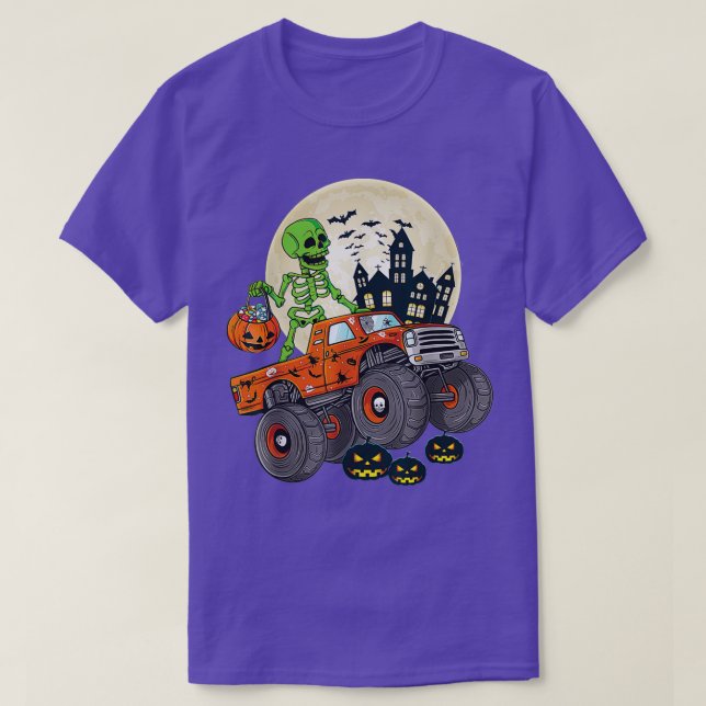 Camiseta Skeleton Monster Truck Boys (Frente do Design)