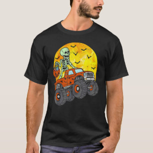 Camiseta Skeleton Monster Truck Moon Candy Toddler Boy Hall