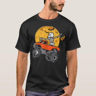Camiseta Skeleton Monster Truck Moon Candy Toddler Boys Hal