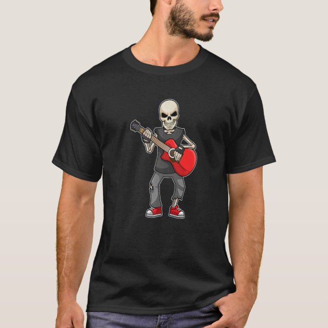 Camiseta Skeleton Musical Guitar Music (Frente)