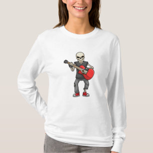 Camiseta Skeleton na Música com Violão
