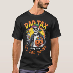 Camiseta Skeleton Papa Halloween Pai Fazer Certamente Não P