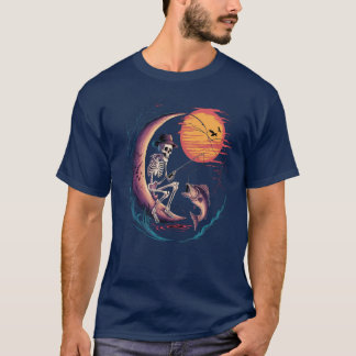 Camiseta Skeleton pescador Halloween