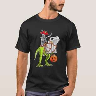 Camiseta Skeleton Pirate Skeleton Dinossaur Halloween