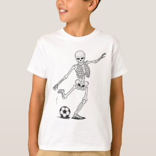 Camiseta Skeleton Playing Futebol