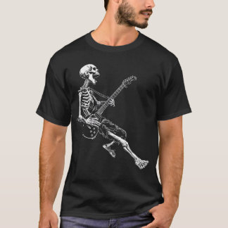 Camiseta Skeleton playing Guitar Rock And Roll Rock On men