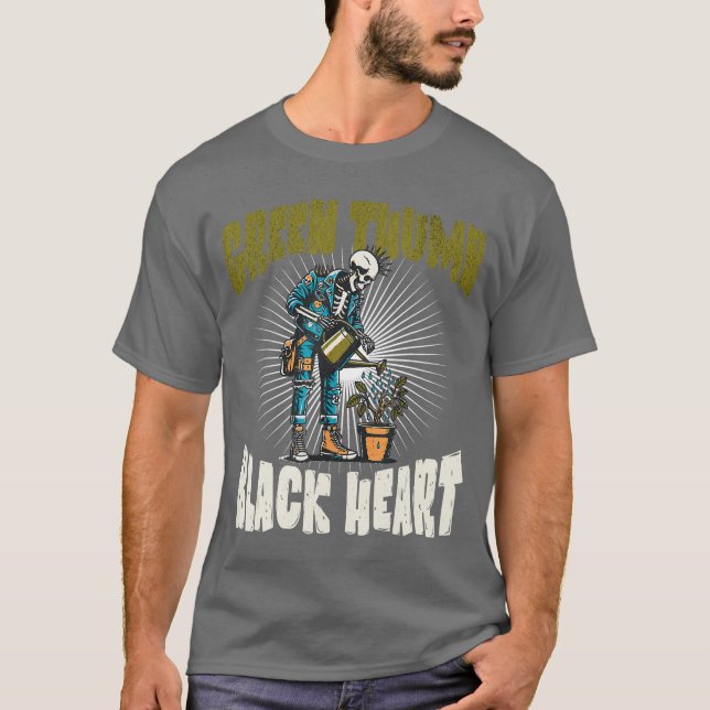 Camiseta Skeleton Punk Rock Gardener Halloween Gardening (Frente)